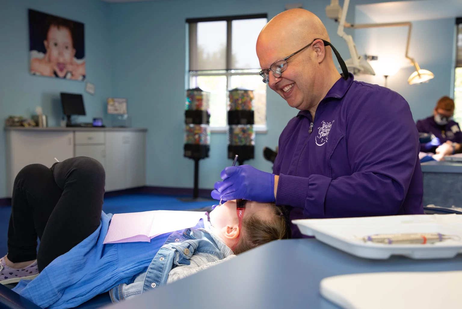 Dr. George with patient